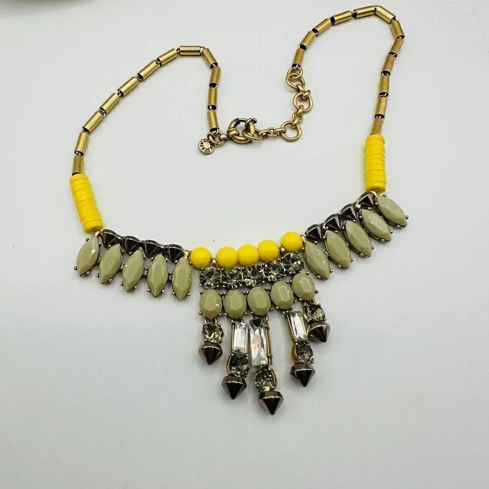 J. Crew Bead Crystal Statement Necklace - Picture 4 of 8